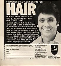 1981 Look International Hair Grafts VTG 1980s PRINT AD Cosmetic Surgery 5.5x5.5 picture