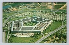 Arlington VA-Virginia, Aerial Of Pentagon, Antique, Vintage Souvenir Postcard picture