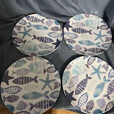 Celebrate Together Summer 4-pc. Coastal Fish 11” Dinner Plate picture