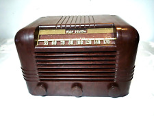 Vintage 1940'S RCA Victor Tube Radio Brown Bakelite Model 15X picture