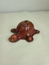 Vintage Turtle Bank Real Leather Made  Apr 6.5