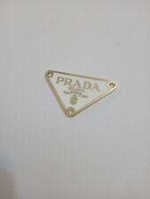 One 38mm Prada Logo Triangle with trim Gold tone Button  Zipperpull picture