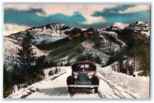 c1950's Pikes Peak Colorado Springs Colorado CO Hand Colored Postcard picture