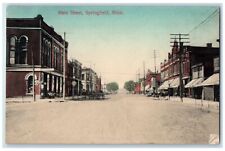 c1910's Main Street Business District Springfield Minnesota MN Unposted Postcard picture