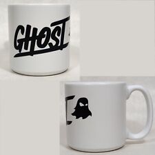 Ghost Lifestyle Mug White Matte with Black Logo Ceramic Workout Fitness RARE picture