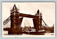 RPPC London United Kingdom, The Tower Bridge, Vintage Postcard picture