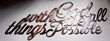 with God all things are Possible Metal Wall Art 20