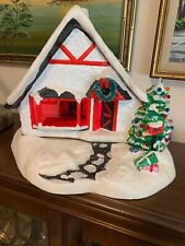 VINTAGE KIMPLE MOLD HANDCRAFTED CHRISTMAS HOUSE WITH LIGHTS picture