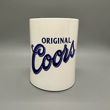 Vintage Coors Beer Kool Kan Koozie Soft Foam Shiny white Blue picture
