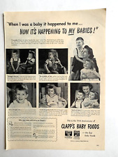 Print Ad Clapp's Baby Foods Vtg Life Mag 1946  Mrs Basil Robinson Rochester NY picture
