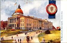 Oilette State Capitols Postcard Massachusetts State Capitol in Boston Unused picture