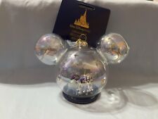 NWT Disney World WDW 50th Anniversary Mickey Ears Icon 4 Parks Glass Ornament picture