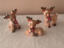 Vintage Kimple Reindeer Ceramic Set Of Three picture