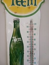 VINTAGE ADVERTISING  TEEM SODA  FOUNTAIN   TIN STORE THERMOMETER  C-693 picture
