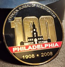 FBI Philadelphia 2008 100th Anniversary Challenge Coin picture