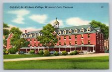 St. Michaels College Old Hall Winooski Park Vermont VT Vintage Postcard View UNP picture