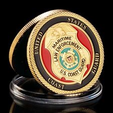 U.S. Coast Guard Maritime Law Enforcement Challenge Coin Military Veteran Gift picture