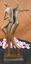 Vintage Abstract Woman Female Dancer Brass Bronze Patina 19” Mid Century Decor picture