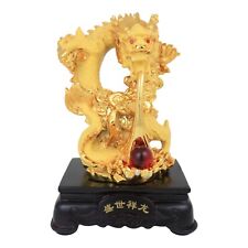 Feng Shui Golden Chinese Dragon Statue picture