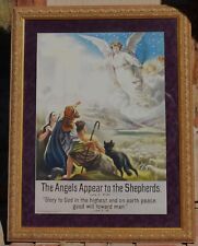 Antique 1905 Stecher Litho 'The Angels Appear to the Shepherds' Lutheran Church picture