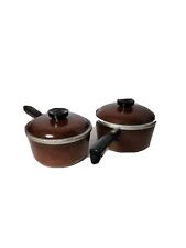 Vintage Club pans brown mod century modern with lids picture