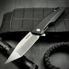 VORTEK DELTA Black G10 Ball Bearing Flipper D2 Tanto Blade Folding Pocket Knife picture