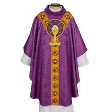 Body of Christ Collection Purple Chasuble Printed Y-Orphrey Size:51 x 59