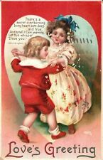 Vintage Postcard 1912 Valentines Day Love's Greeting There's a Secret Burning picture