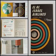 November 1954 - March 1955 El Al Israel Airlines Timetable Schedules-Fares picture