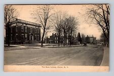 Albion NY-New York, The Swan Library, Antique, Souvenir Vintage Postcard picture