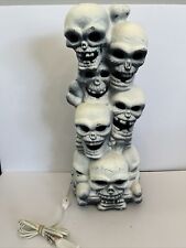 Trendmasters Skull Totem Foam Blow Mold Lamp Light Halloween 1993 Halloween 19” picture