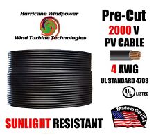4 AWG Gauge PV Wire 1000/2000 Volt Pre-Cut 15-500 Ft for Solar Installation  picture