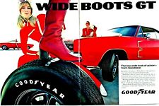 1969 Dodge Charger GT HEMI Goodyear Original Print Ad-8.5 x 11