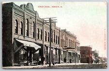 Hawkeye Iowa~Main Street~City Restaurant on Corner~Post Office~1909 Postcard picture