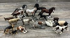 Lot Of 21 SCHLEICH Domestic Farm Animals Collectible Figurine Toys Horses, Cow+ picture