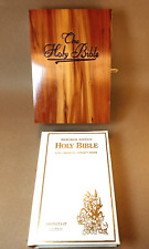 Vintage Memorial Edition Holy Bible, Concordance With Cedar Wood Case picture