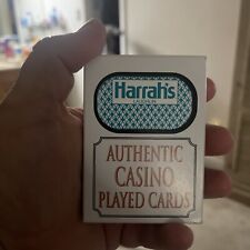 Authentic Harrah's Laughlin Casino TEAL playing cards picture