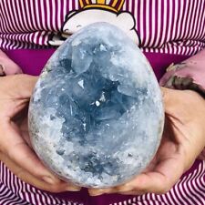 4.53LB Natural Beautiful Blue Celestite Crystal Geode Cave Mineral Specimen 586 picture
