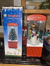 LET IT SNOW SNOWING CHRISTMAS DECORATION ELECTRIC DISPLAY EXC IN BOX picture
