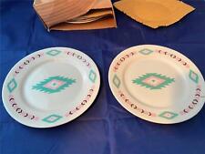 NOS Meiwa Aztec Table Art Set of 2 Pc Salad Plates NEW Southwestern picture