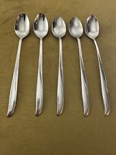 SET OF 5 Iced teaspoons TWIN STAR  Oneida Community Stainless picture