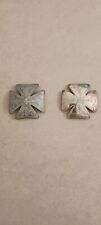 ANTIQUE SILVER UNION ARMY 5th CORPS PAIR VETERAN BADGES Large 2 1/2