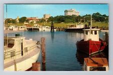 Gulfport MS-Mississippi, Small Yacht Harbor, Antique, Vintage Postcard picture