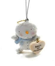 Babys 1st Christmas Porcelain Ornament Baby by Midwest-CBK Baby Boy Blue picture