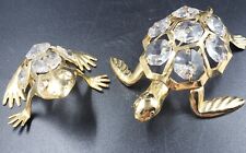 **Crystal Temptations 24kt Gold Plated Turtle & Frog Lightweight Figurines** picture