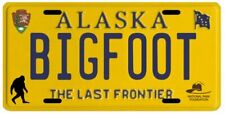 Bigfoot YETI Sasquatch metal 1980's Alaska License Plate 12-PACK picture