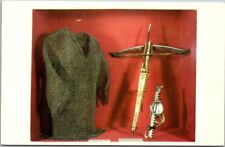 Shirt of Mail & Crossbow with Bolt & Cranequin NY MET VTG Chrome Postcard B34 picture