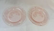 Set of 2 Vintage pink depression glass Federal Sharon Cabbage Rose pattern 7