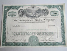 (6) 1950-1966 PENNSYLVANIA RAILROAD COMPANY STOCK CERTIFICATES - SEE PICS-TUB MM picture