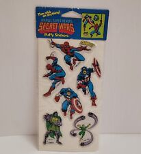 Vintage SEALED 1984 Marvel Secret Wars Puffy Stickers Set Spider-Man Doc Ock Cap picture